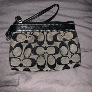 Coach signature wristlet